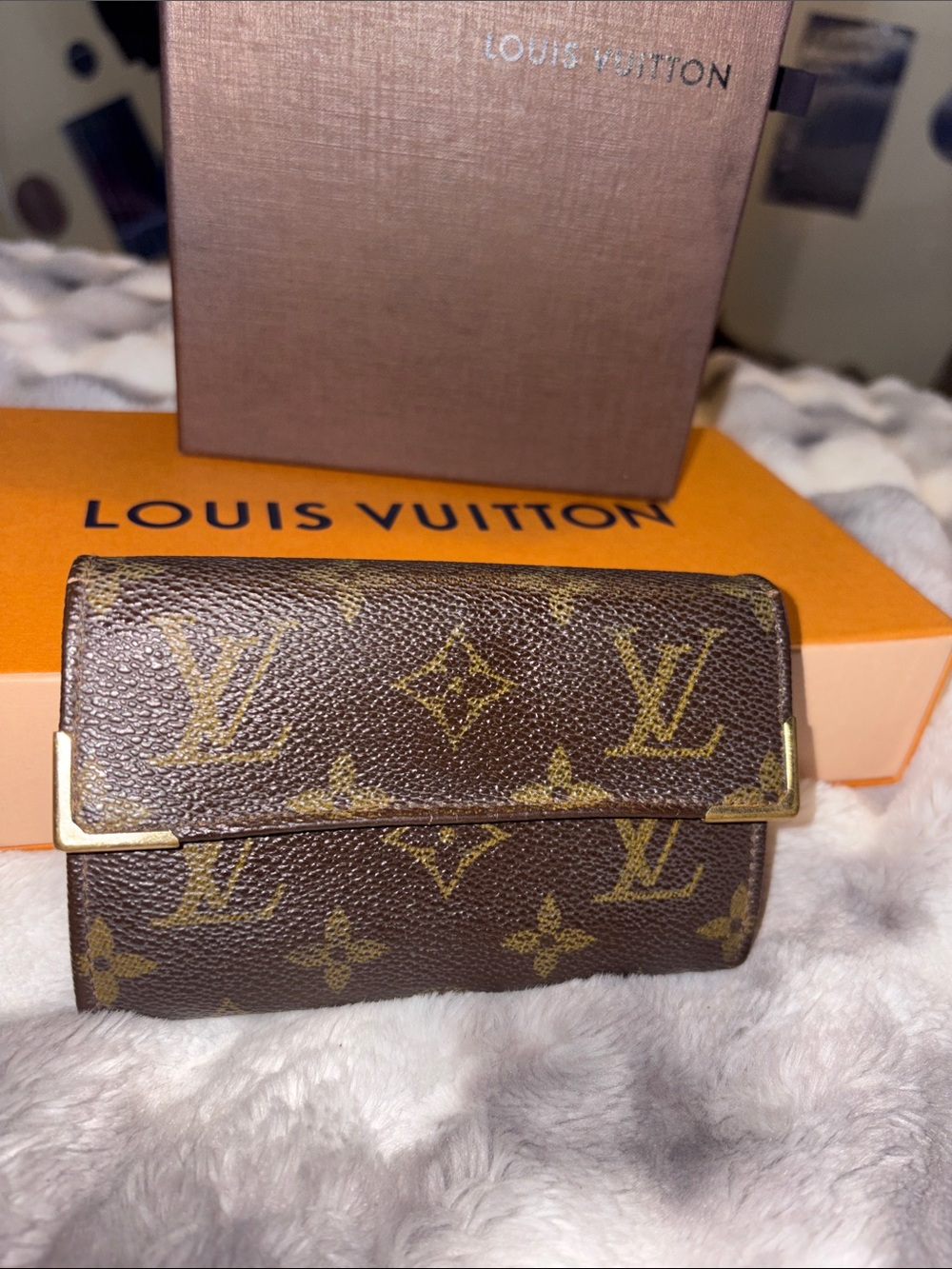Louis Vuitton Monogram Canvas Compact Wallet - Brown/Gold Accents